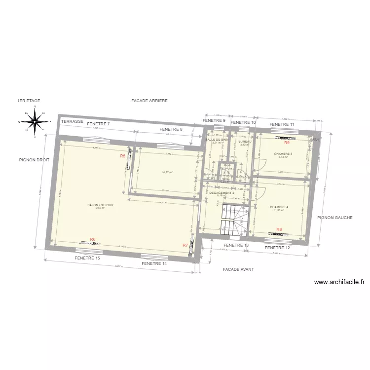 plan 1er Dufriche-Soihili. Plan de 