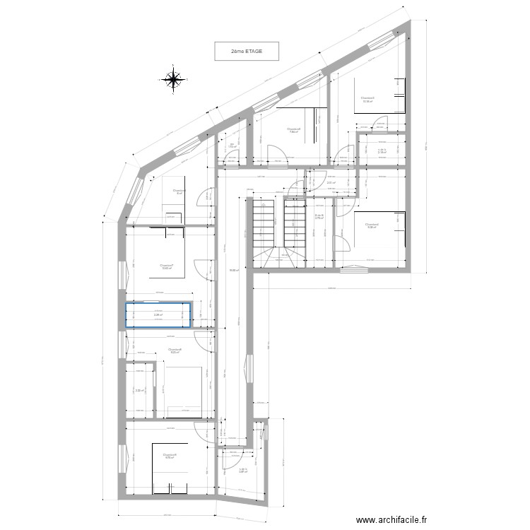 2eme ETAGE. Plan de 0 pièce et 0 m2