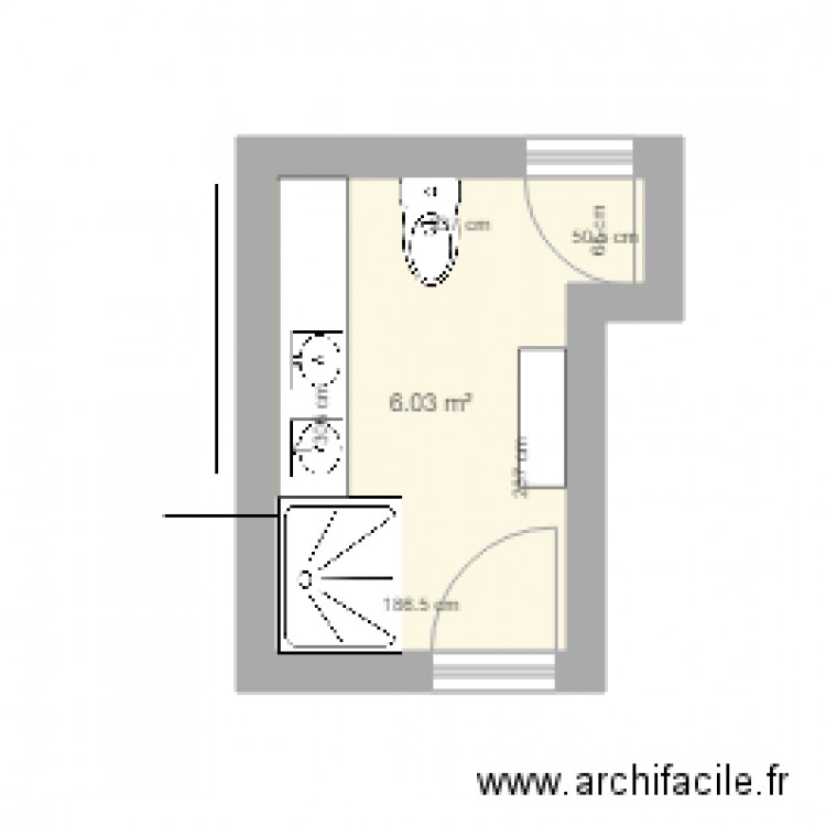 Comble salle d eau 2. Plan de 0 pièce et 0 m2