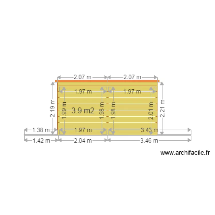 facade abri est. Plan de 