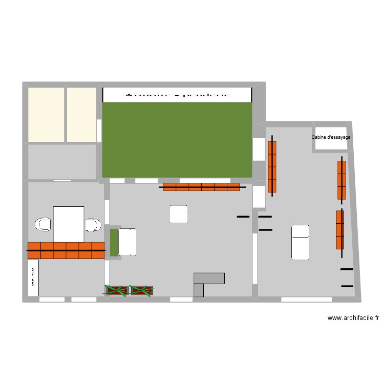 LOCAL VEKAM SPORT . Plan de 15 pièces et 167 m2