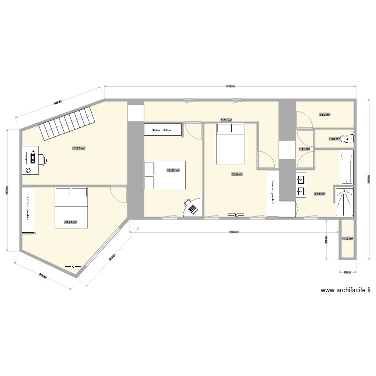 etage. Plan de 0 pièce et 0 m2