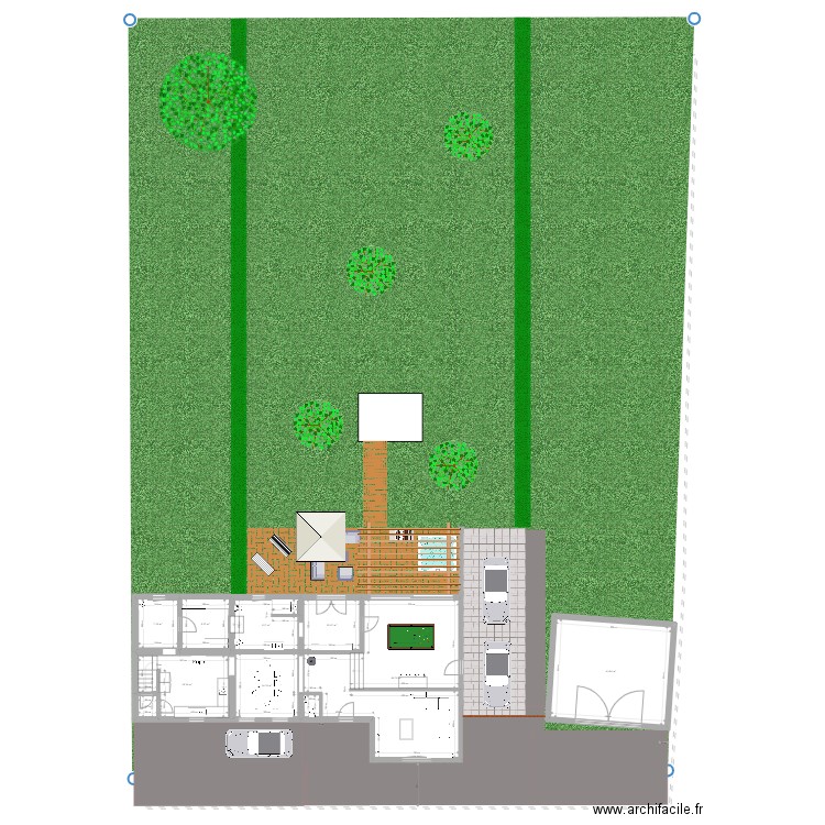 Maison Nath Salon garage avec buanderie. Plan de 15 pièces et 244 m2