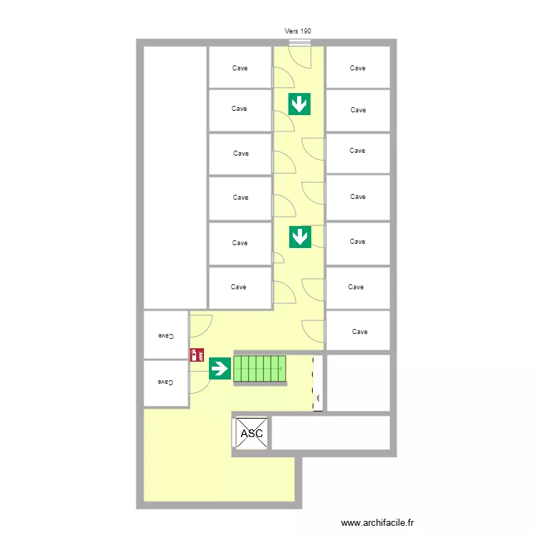Chanot 190 Sous sol. Plan de 