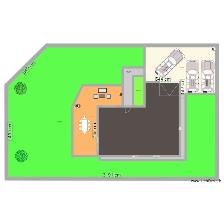 plans terain. Plan de 7 pièces et 589 m2