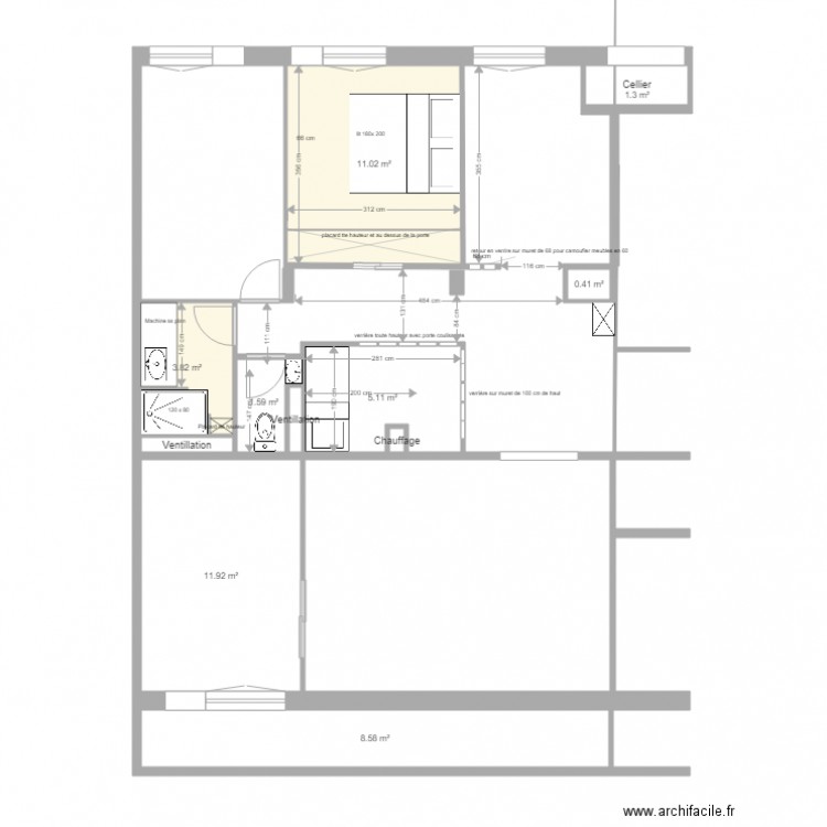 Ma version sur projet dom. Plan de 0 pièce et 0 m2