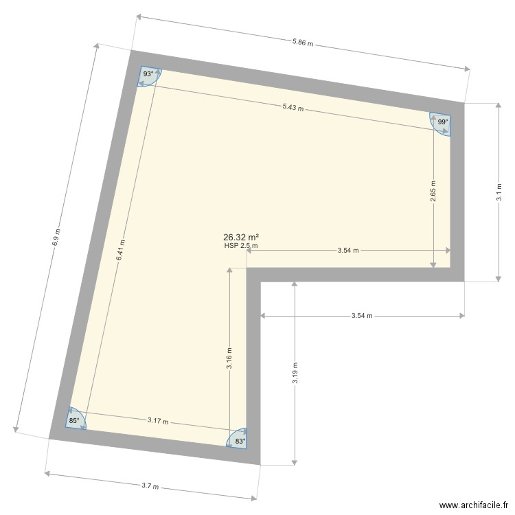 plan chambre philippe. Plan de 0 pièce et 0 m2