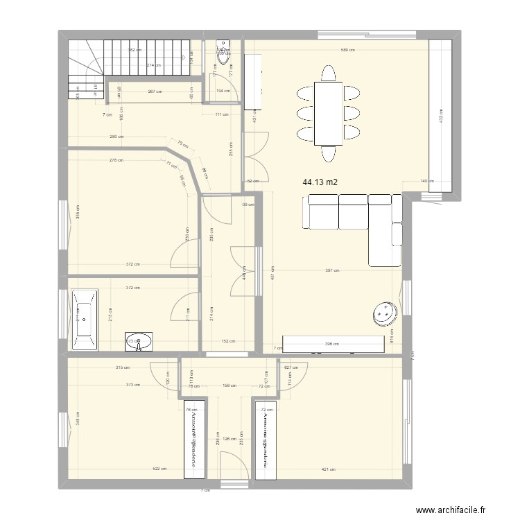 ALGER    PROJET 1   RDC. Plan de 0 pièce et 0 m2