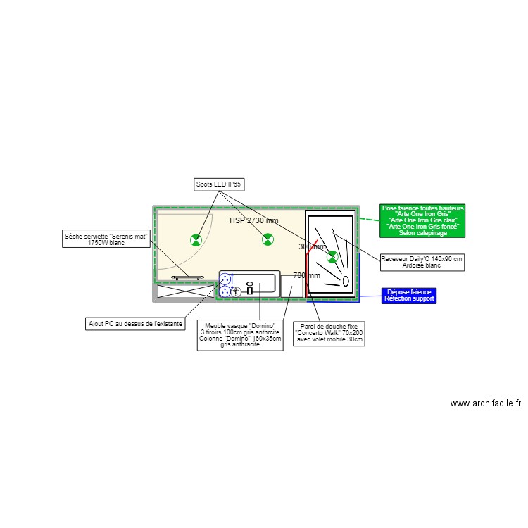 PROU TETE / D22080128 / PROJET 1. Plan de 2 pièces et 4 m2