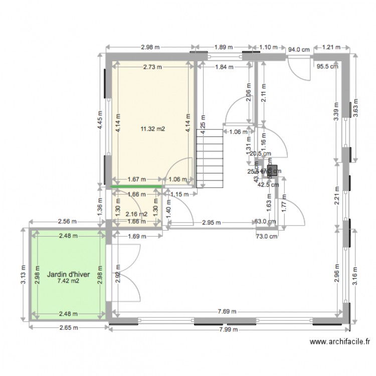 rez1modifications. Plan de 0 pièce et 0 m2