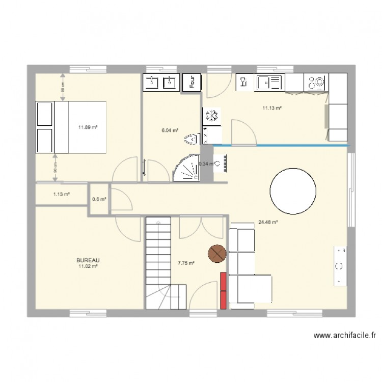 EVOL ETAGE 1. Plan de 0 pièce et 0 m2