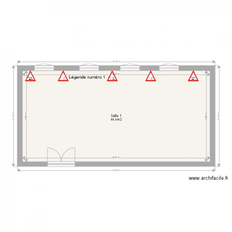 Danger Amiante. Plan de 0 pièce et 0 m2