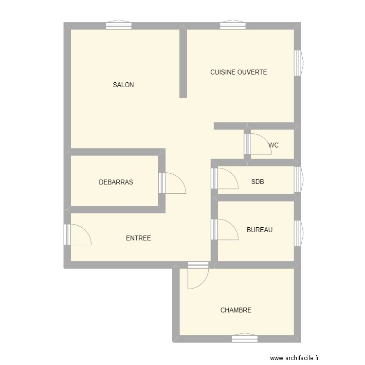 plan saint ouen l aumone. Plan de 6 pièces et 82 m2