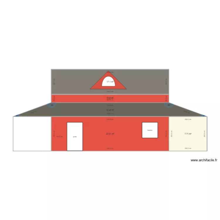 vue de cot&eacute; DROIT. Plan de 