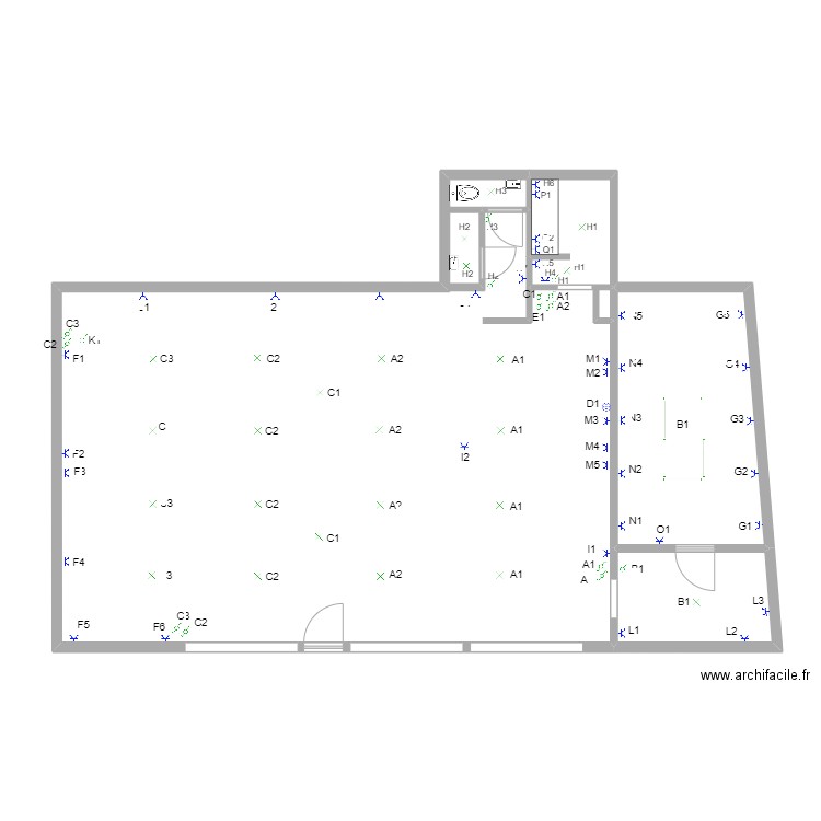 RDC POSTE ELEC. Plan de 0 pièce et 0 m2