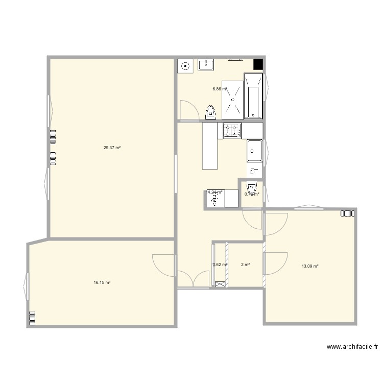 lacretelle new. Plan de 0 pièce et 0 m2