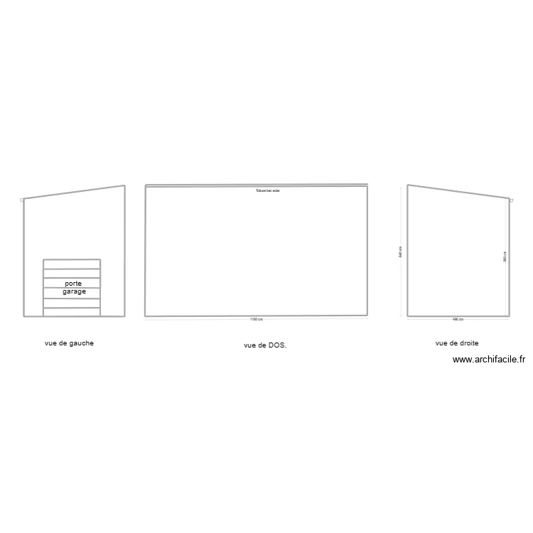 PCMI5    GARAGES   3    FACES  de dos. Plan de 