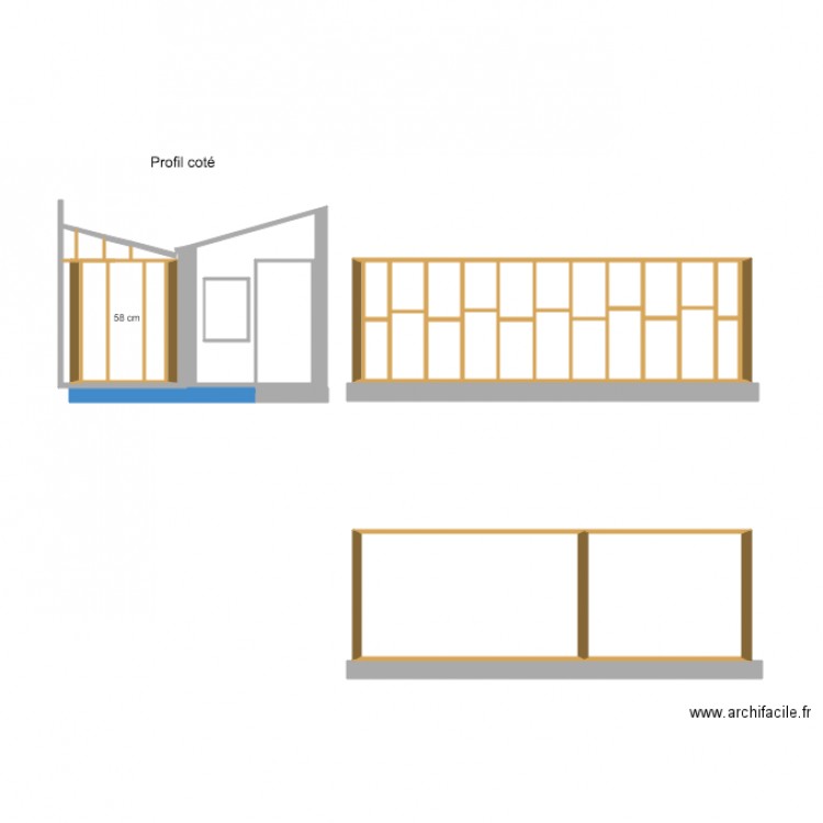 extension. Plan de 0 pièce et 0 m2