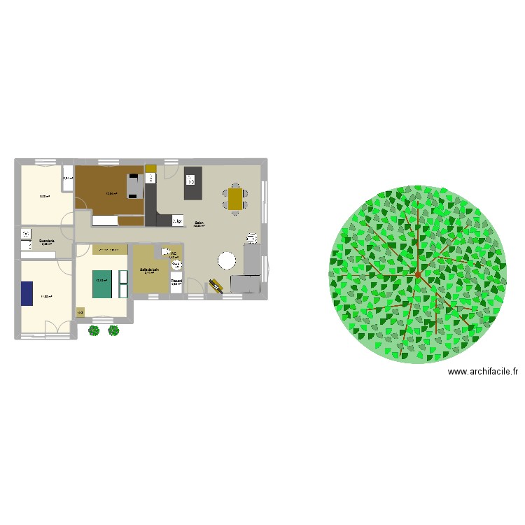 Maison Gresy modif. Plan de 10 pièces et 105 m2