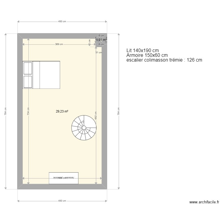 Plan combles appart 5. Plan de 0 pièce et 0 m2
