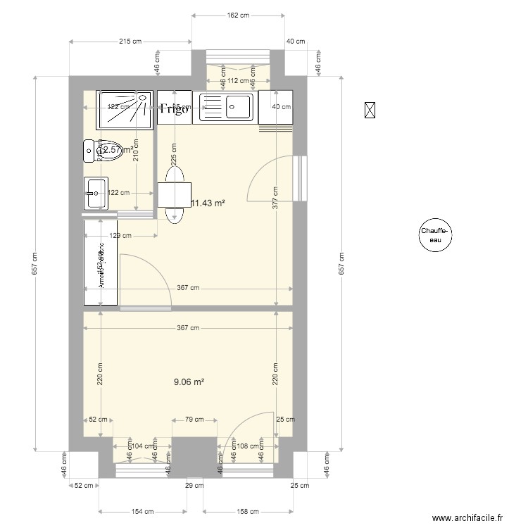 appartement champagne sur oise aprés. Plan de 0 pièce et 0 m2