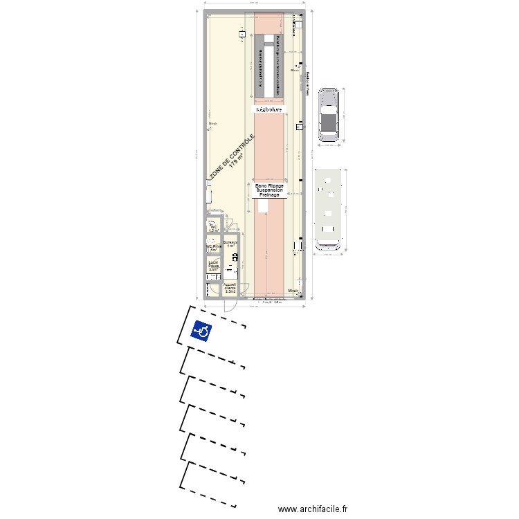 CCT VL LE SERVON CONTROLE. Plan de 6 pièces et 195 m2