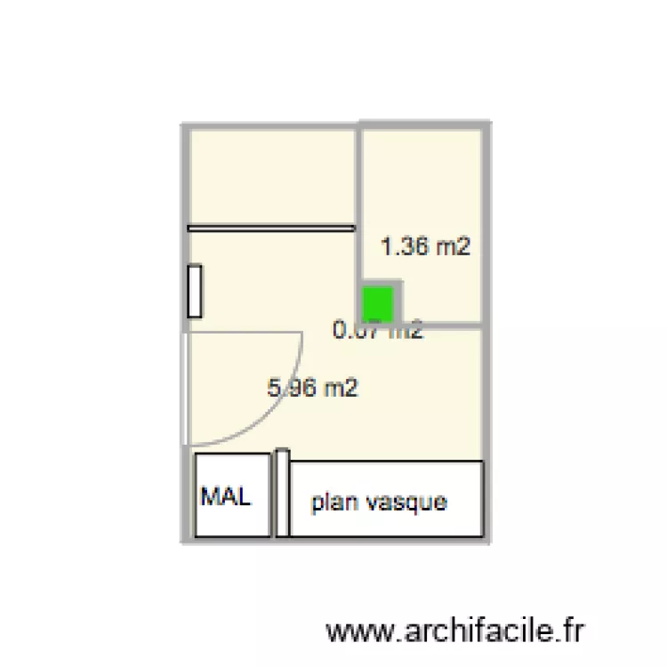 Salle de bain r&eacute;nov&eacute;e. Plan de 