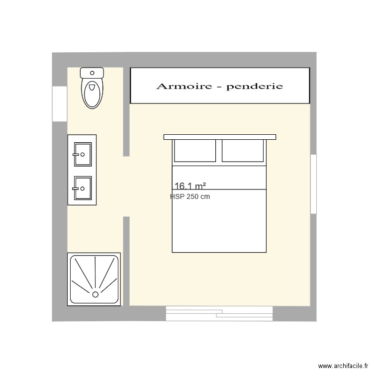 chambre . Plan de 0 pièce et 0 m2