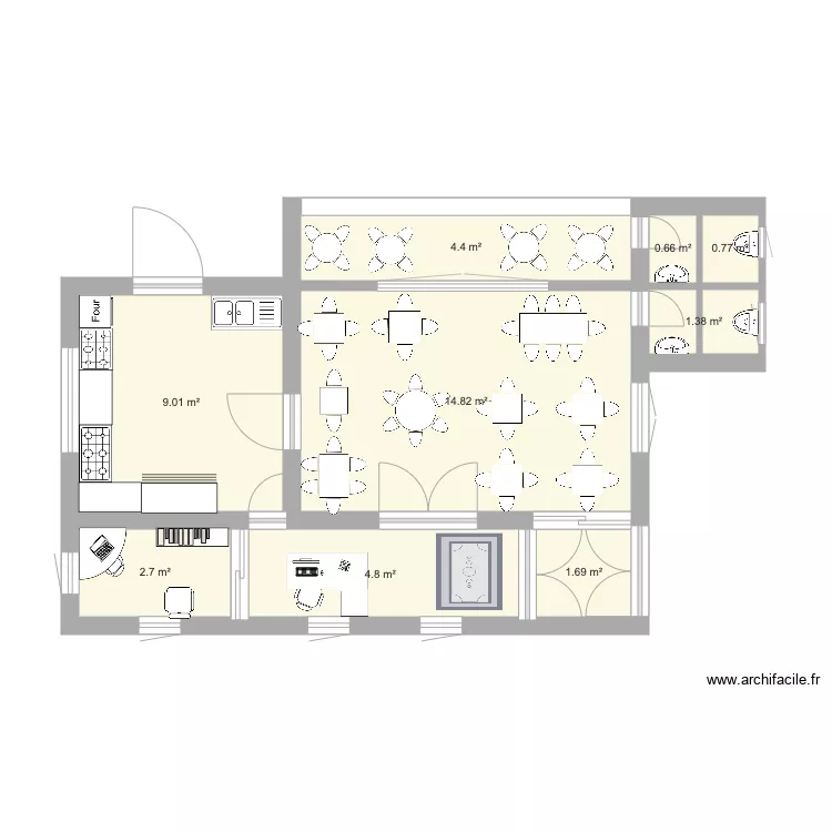 Plan Restaurant Renaissance. Plan de 