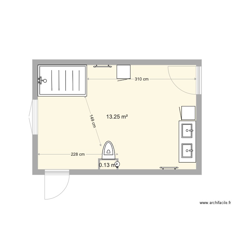 SDB. Plan de 0 pièce et 0 m2