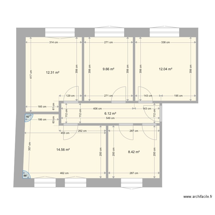 1 ETAGE GAUCHE VILLE GOETZ. Plan de 0 pièce et 0 m2