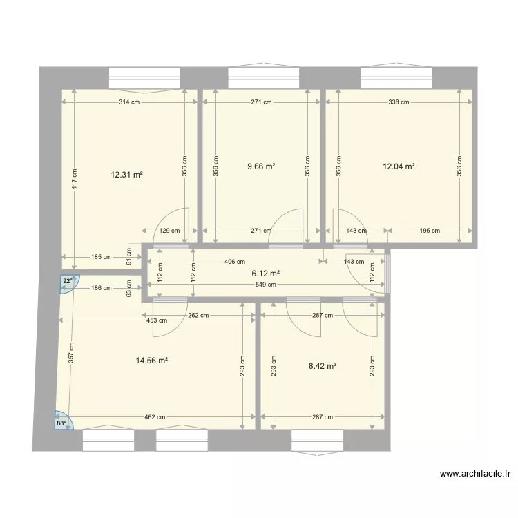 1 ETAGE GAUCHE VILLE GOETZ. Plan de 
