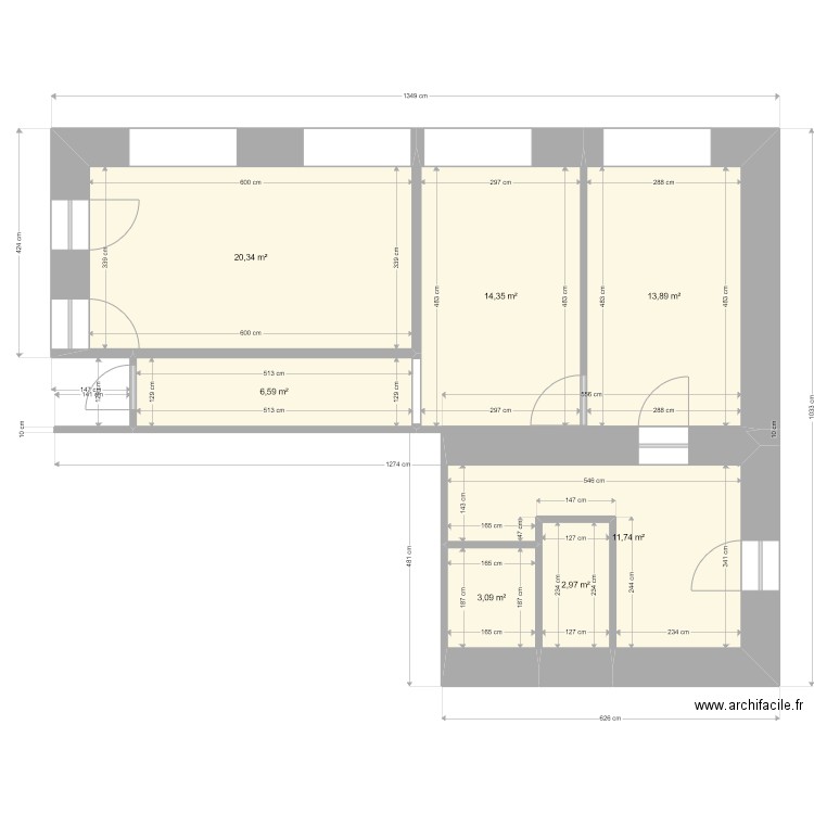 Mendionde 000. Plan de 7 pièces et 73 m2