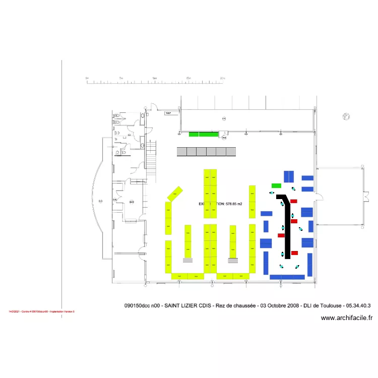 Chantier Courriercolis Saint Girons V1. Plan de 