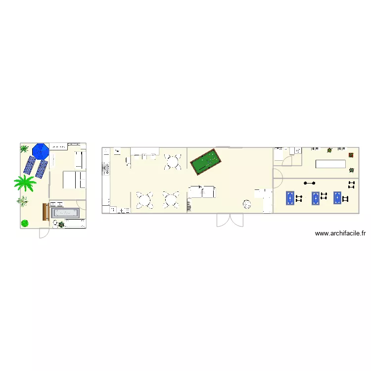 Module du haut chambre. Plan de 