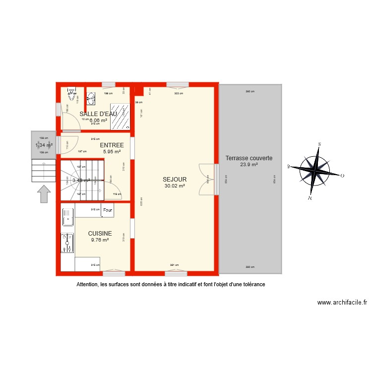 BI 5063 RDC côté. Plan de 0 pièce et 0 m2