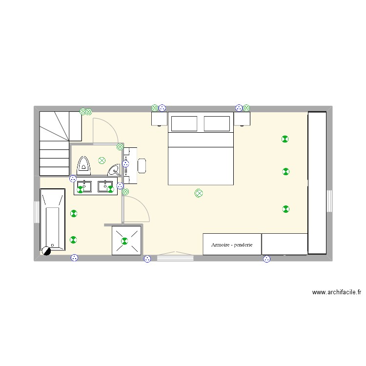 SDB CHAMBRE. Plan de 0 pièce et 0 m2