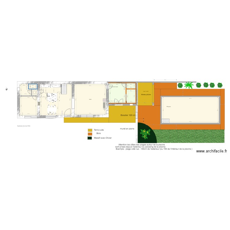 nouveau plan plage piscine nouvelle disposition ilot. Plan de 0 pièce et 0 m2