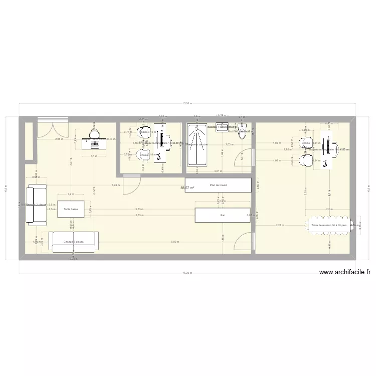 BUREAUX . Plan de 