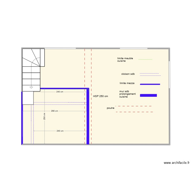 maison olive mezza 4. Plan de 1 pièce et 28 m2