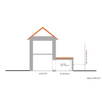 plan de coupe véranda aprés travaux 