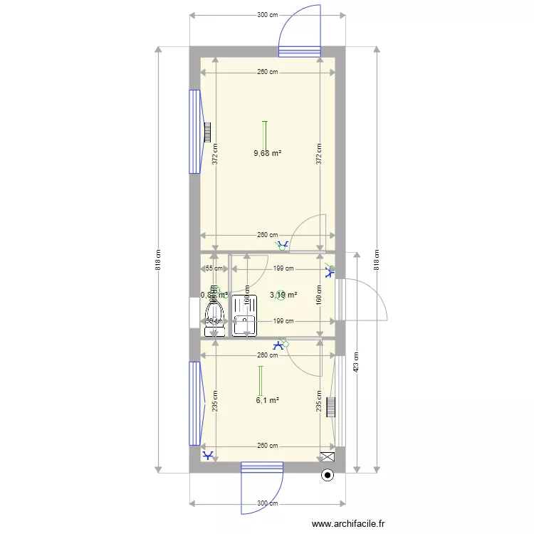 Centre Andre Focant 8m. Plan de 