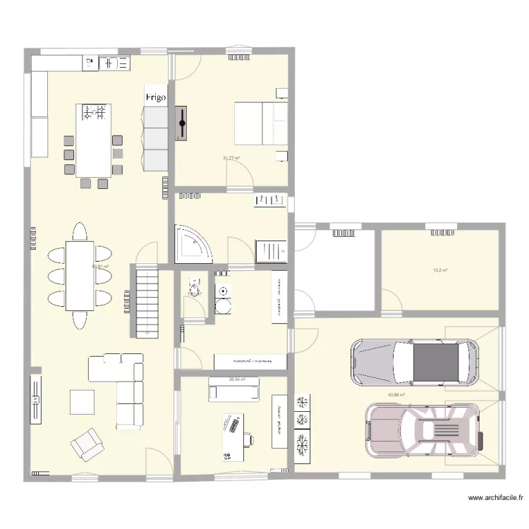Agrandissement n2. Plan de 