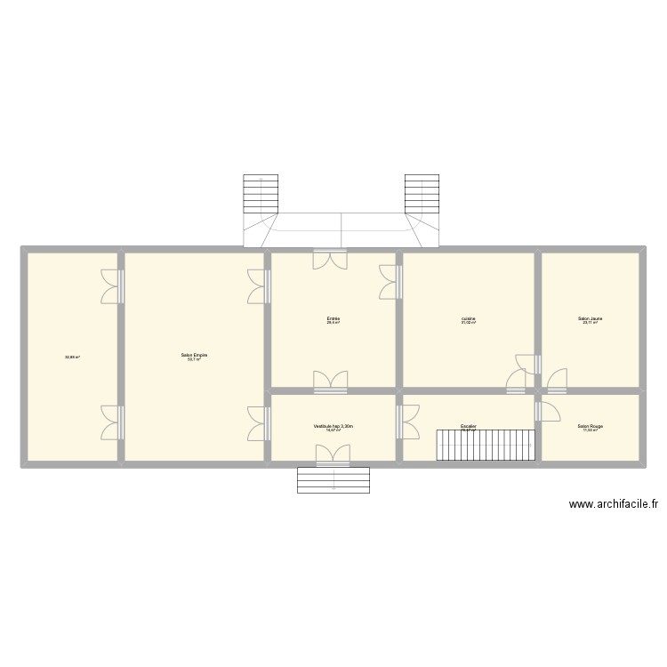 3 - Maison Bourgeoise XIXè, Pommiers (69). Plan de 8 pièces et 209 m2