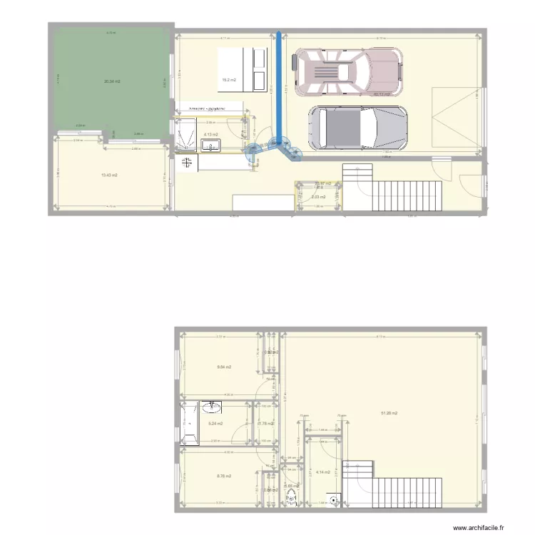 CAVE RDC. Plan de 