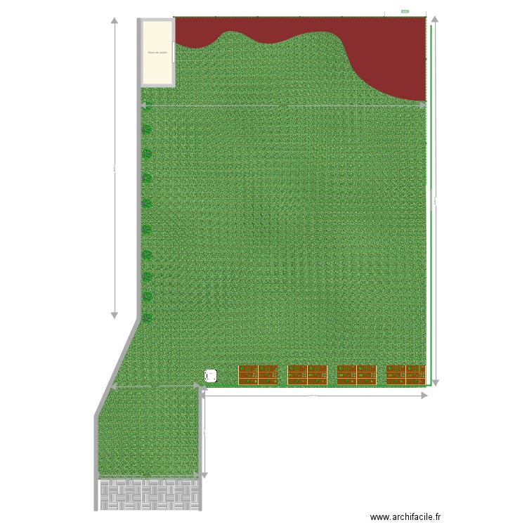 Jardin. Plan de 0 pièce et 0 m2