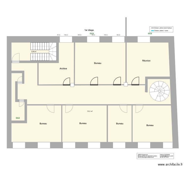 AREP Evacuation 1er Etage. Plan de 0 pièce et 0 m2