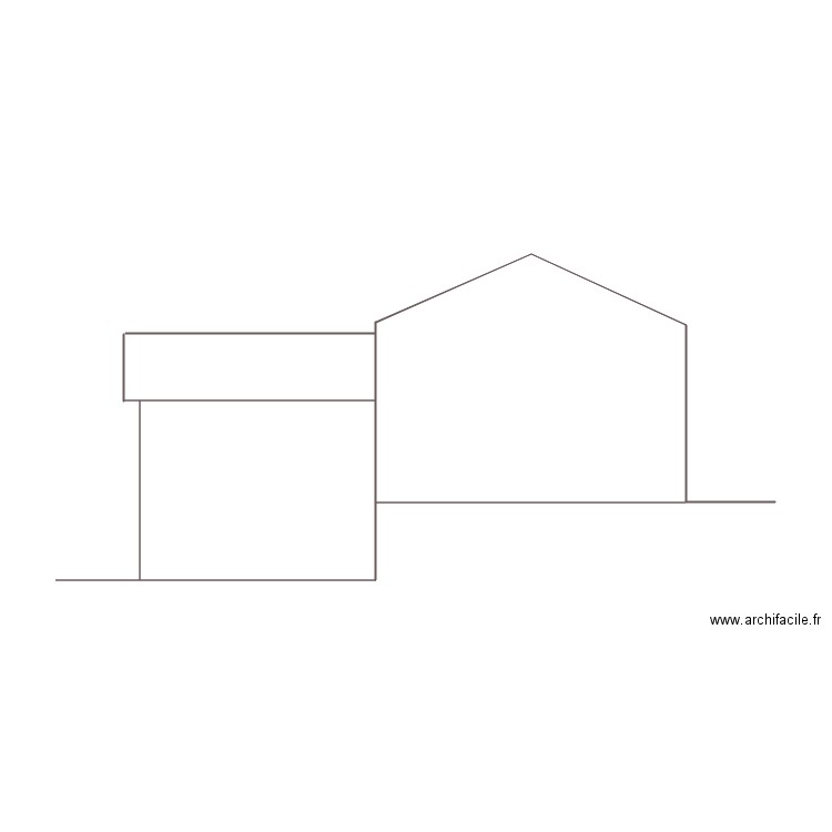 façade est. Plan de 0 pièce et 0 m2