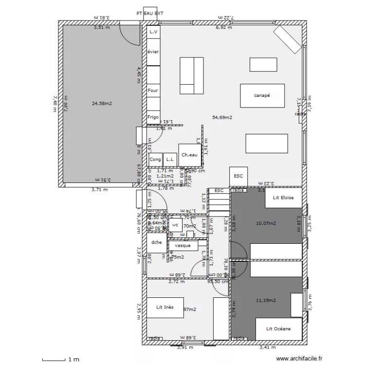 maison etage (rdc) équipée. Plan de maison etage (rdc) équipée. Plan de