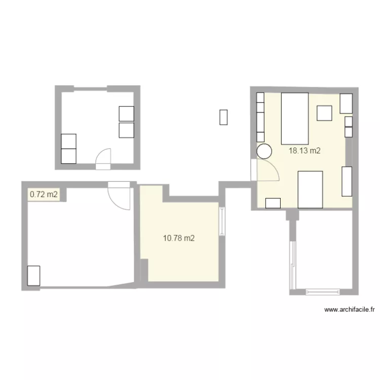 demenagement salon. Plan de 